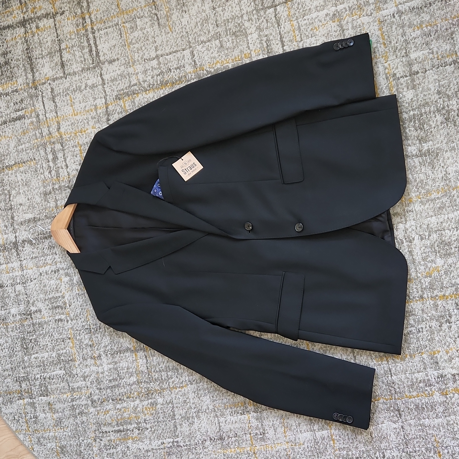 Solid Black Boss By Hugo Boss Sport Coat, Nwt. Jacket 42l